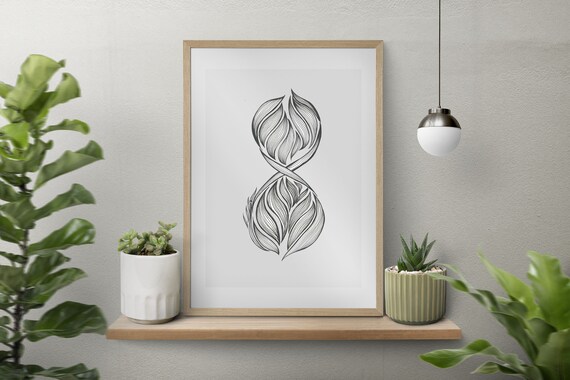 Hour Glass Line Art