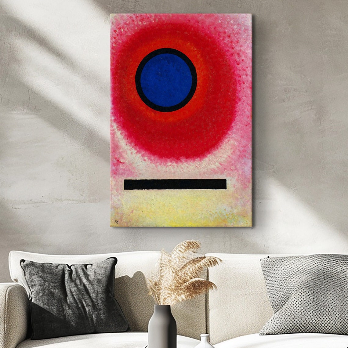 Wassily Kandinsky Blauer Kreis No 2 Poster Abstract Painting Kandinsky Wall Art Reproduction Art Modern Art Painting Red Wall Decor