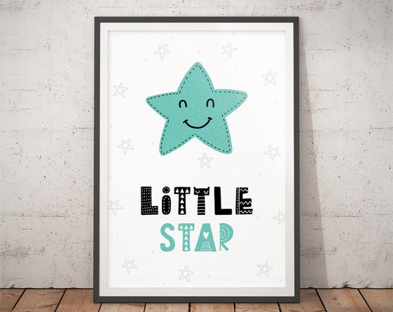 Nursery Prints Little Star Nursery Decor Scandi Print Nursery Nordic Nursery Boys Bedroom Decor Girls Room Decor