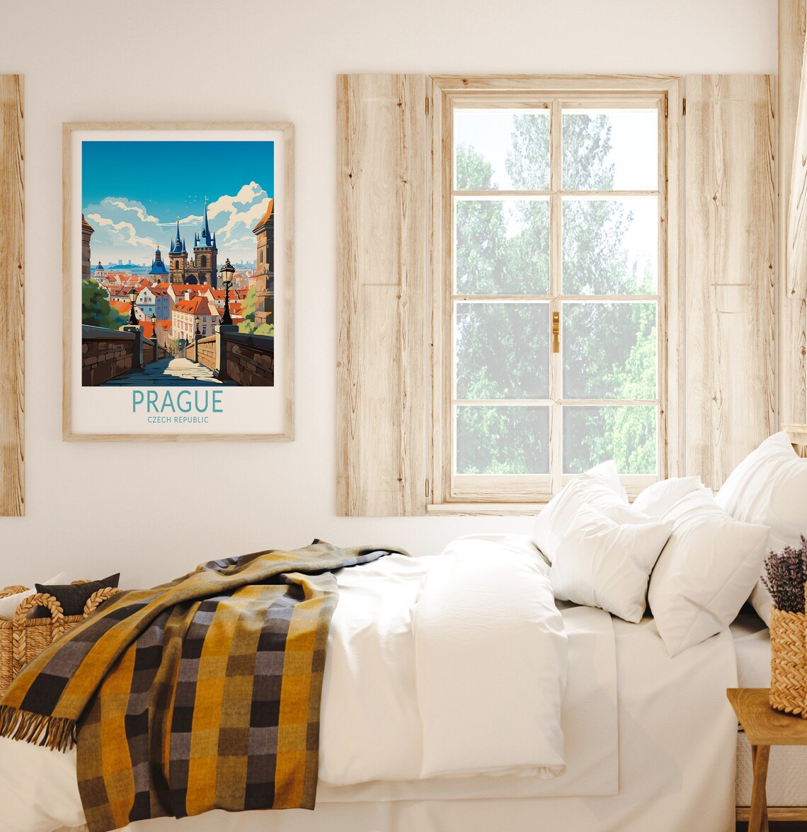 Prague Travel Poster, Custom Wall Art Print - Image 2