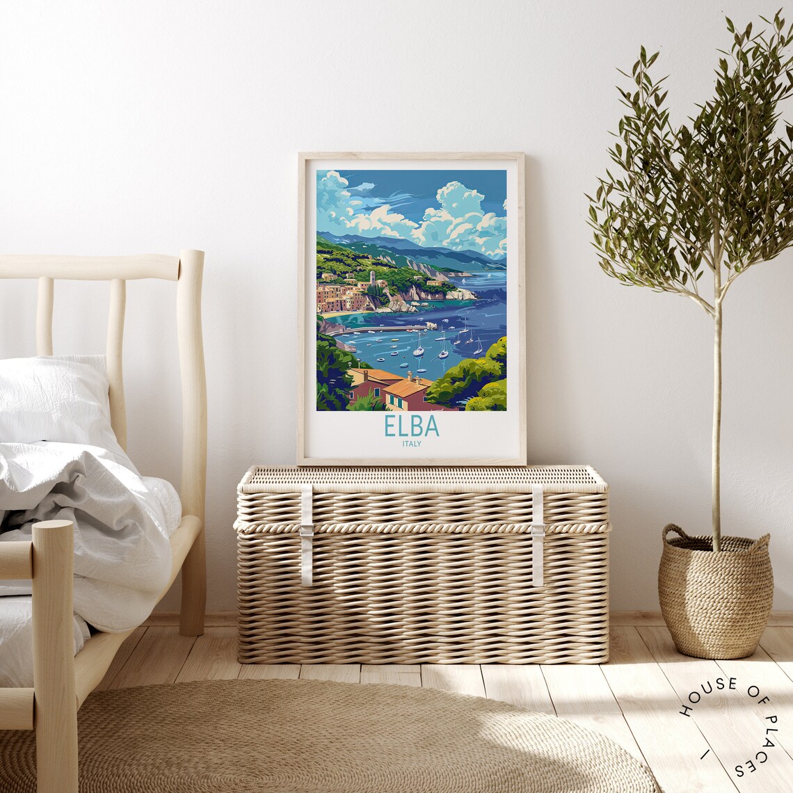 Elba Italy Island Bay Sailboats Beautiful Tuscan Coast Travel Poster - Image 4