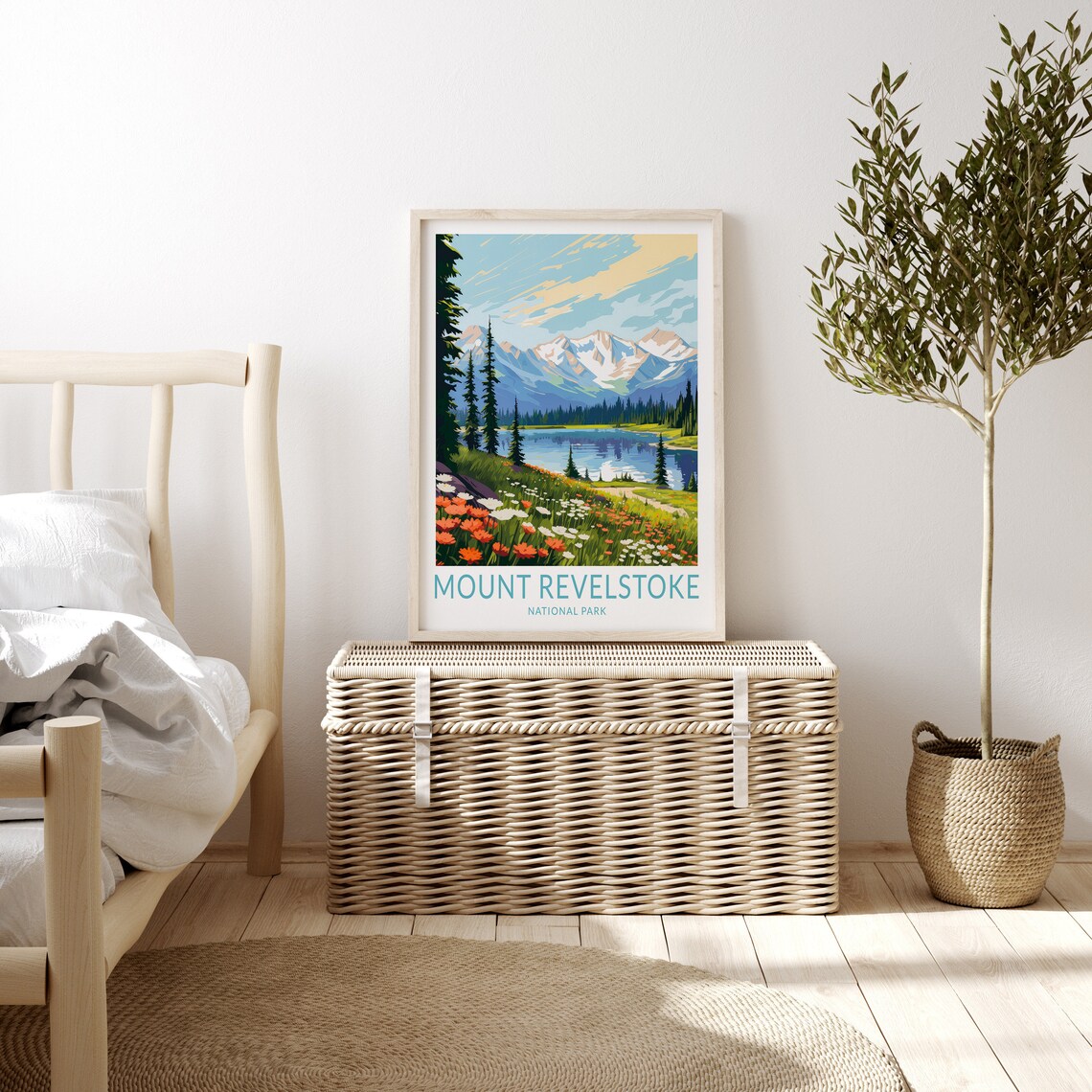 Mount Revelstoke National Park Wildflowers and Alpine Lake Poster - Image 3