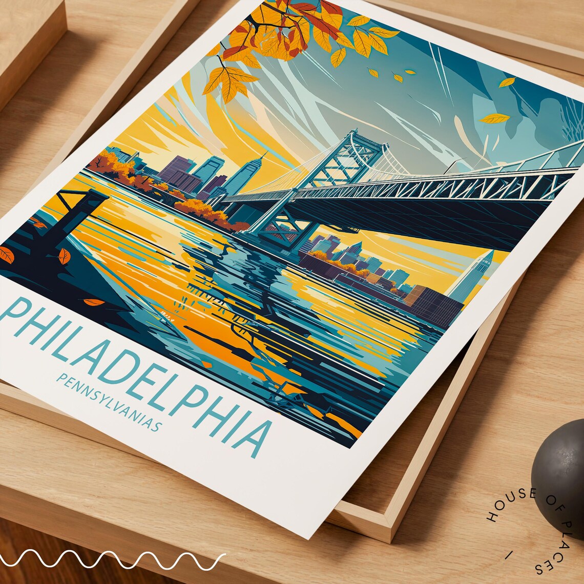 Philadelphia Travel Poster, Pennsylvania City Art Print - Image 3