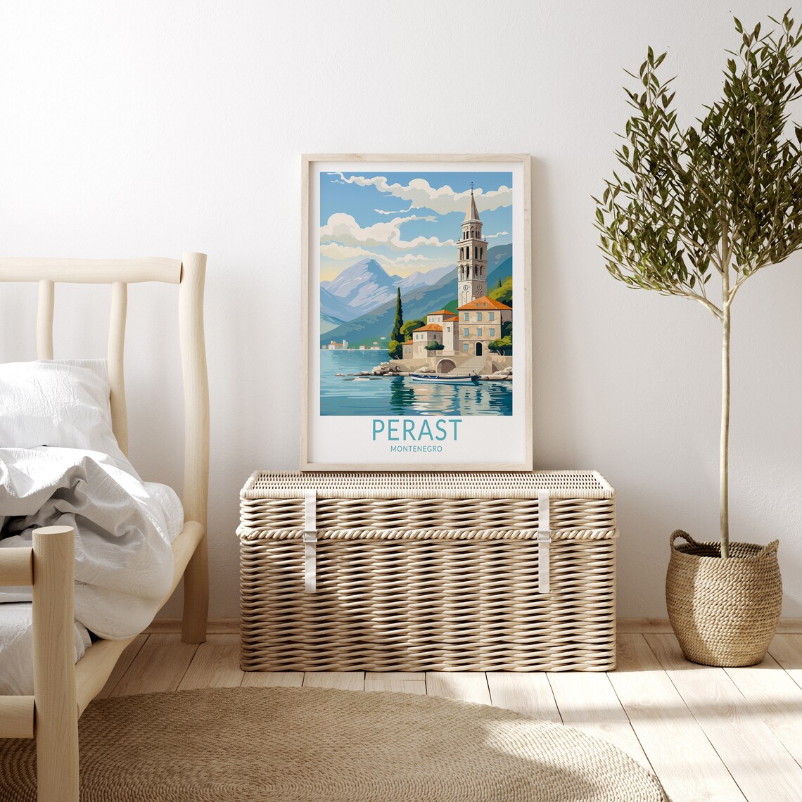 Perast Montenegro Travel Poster, City Travel Art - Image 3