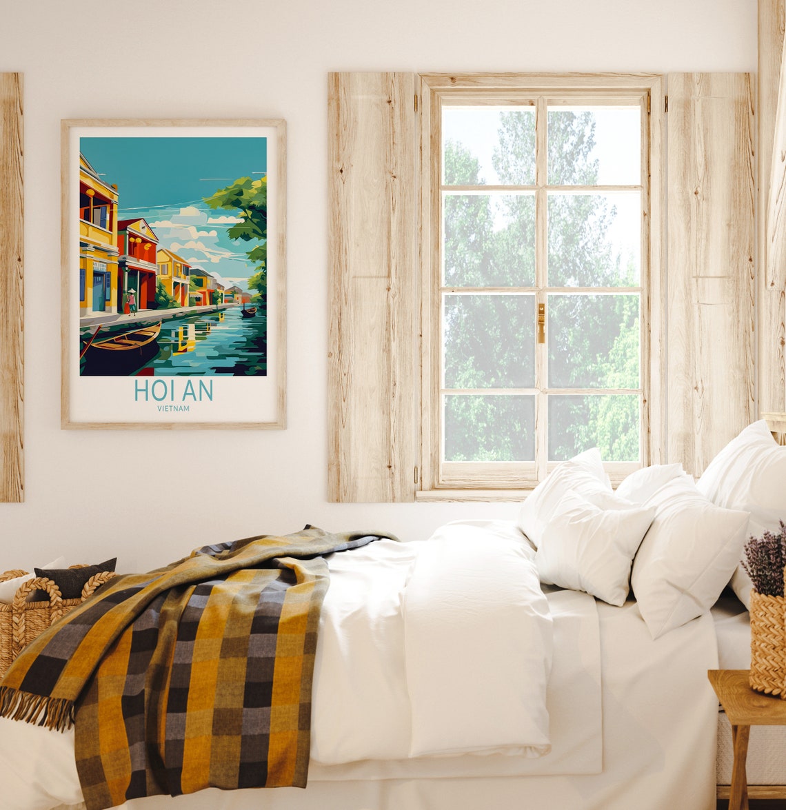 Hoi An Vietnam Travel Poster Hội An Vietnam Wall Art Custom Travel Poster City Travel Birthday Gifts Personalized Travel Poster - Image 2