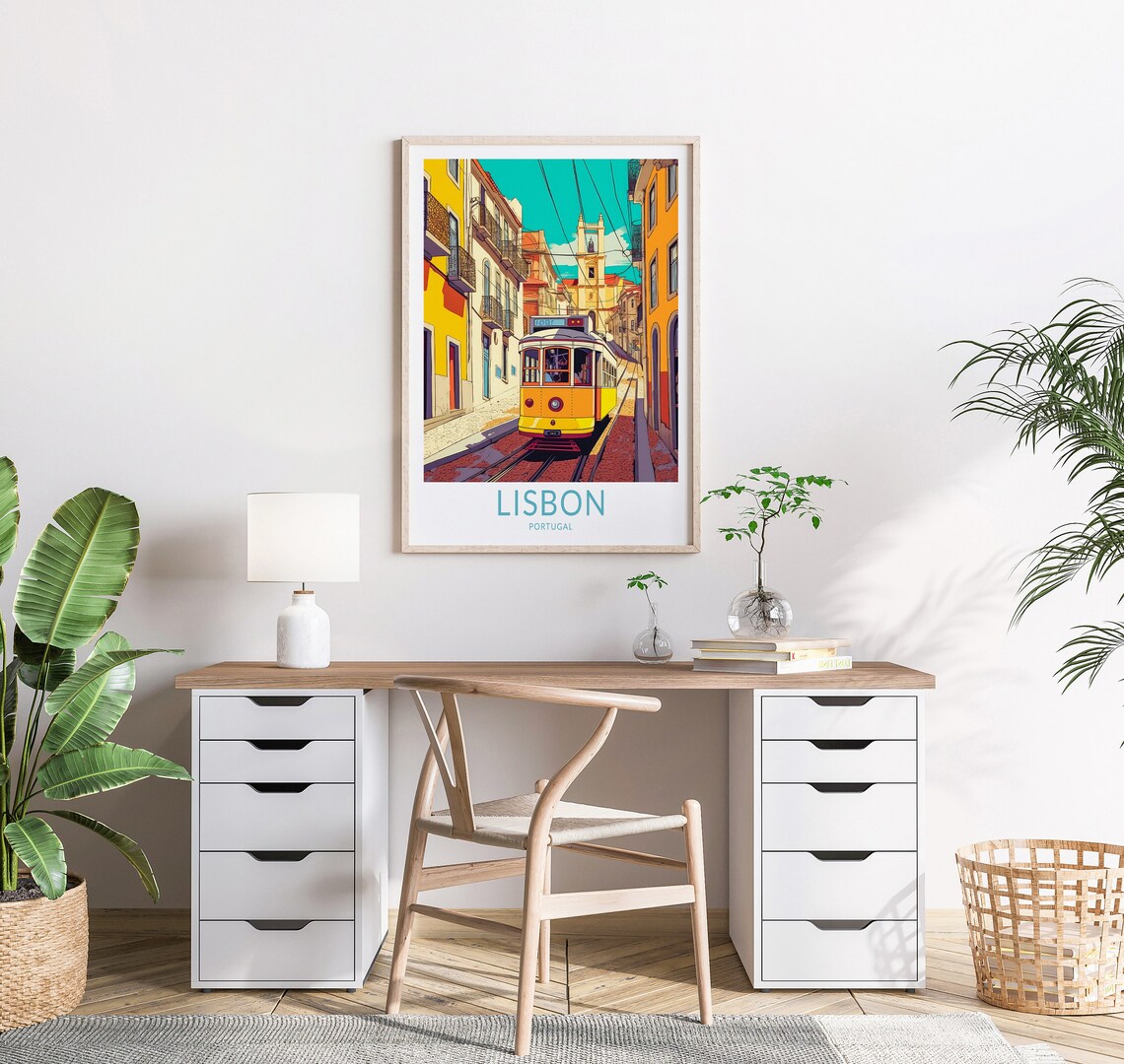 Lisbon Travel Poster, Europe Wall Art Print - Image 2