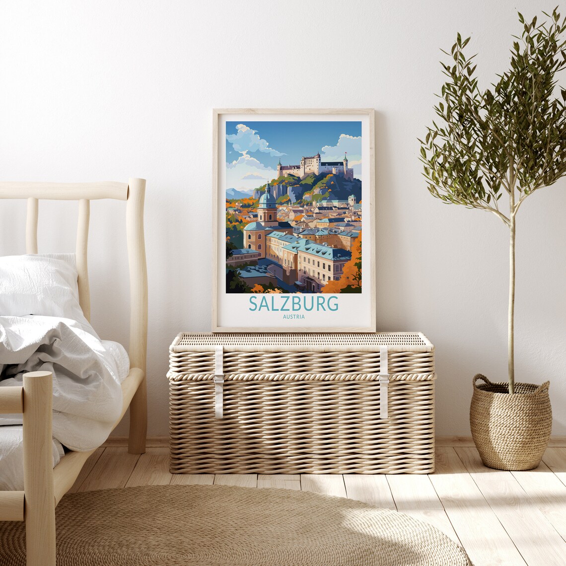 Salzburg Austrian Travel Poster, City Travel Art - Image 3