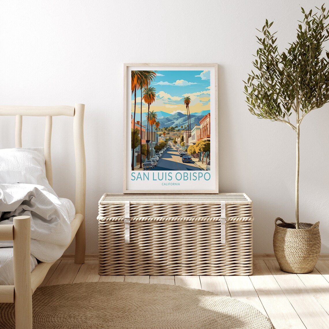San Luis Obispo California Travel Poster Print - Image 3