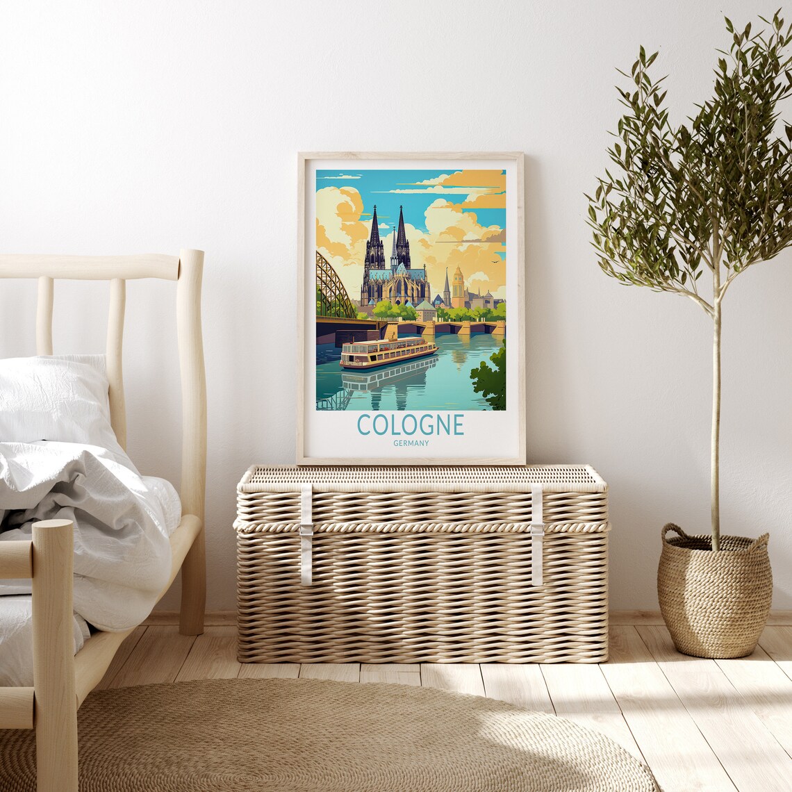Cologne Germany Travel Poster, Personalized Travel Art - Image 3
