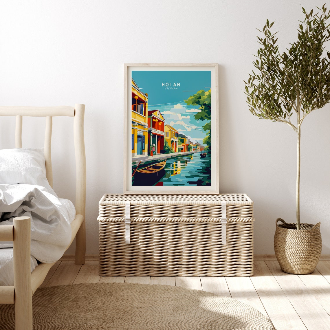 Hoi An Vietnam Travel Poster Hội An Vietnam Wall Art Custom Travel Poster City Travel Birthday Gifts Personalized Travel Poster - Image 3