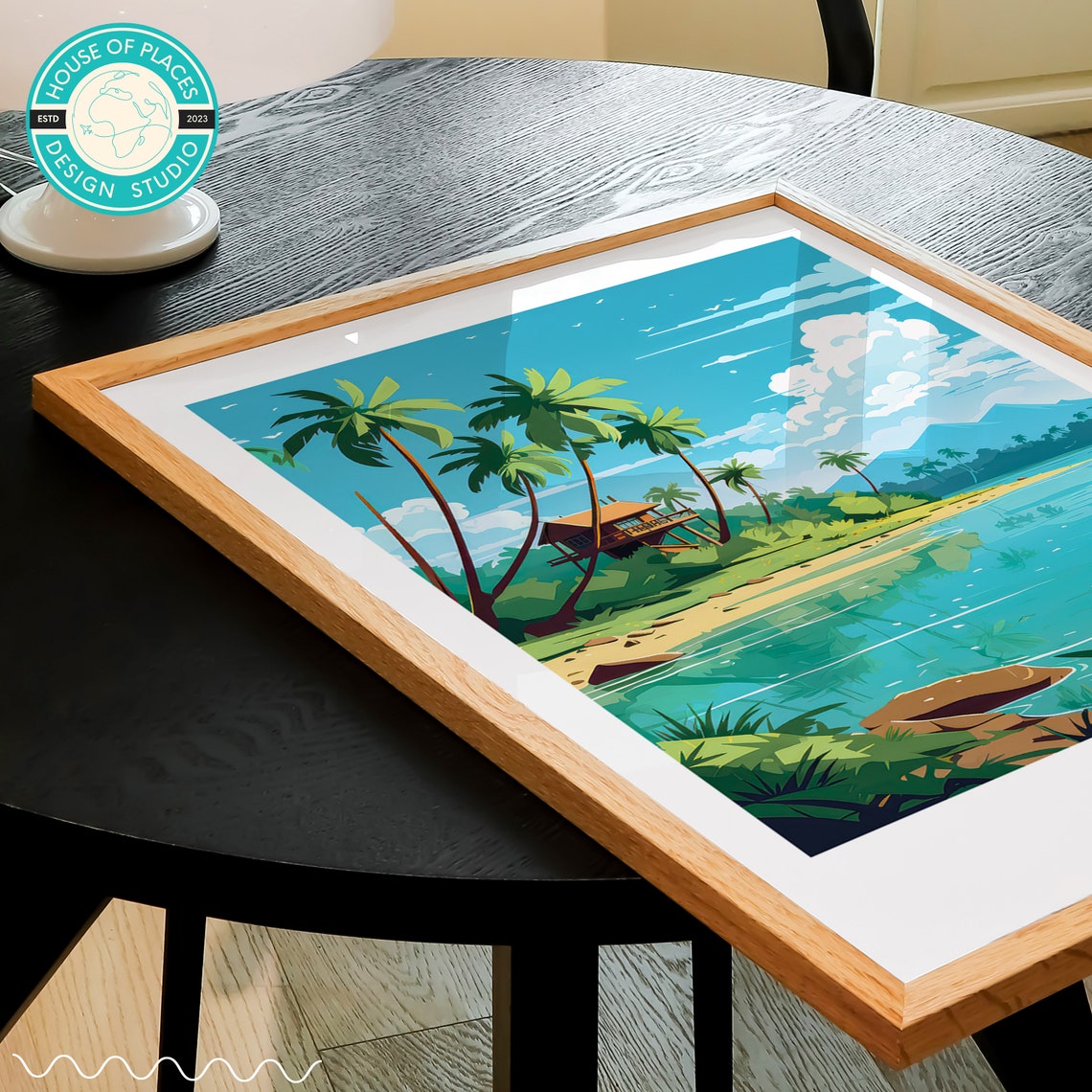 Fiji Oceania Travel Poster Fiji Poster Print Fiji Oceania Wall Art Fiji Coast Wall Decor Travel Poster Wedding Gifts - Image 2