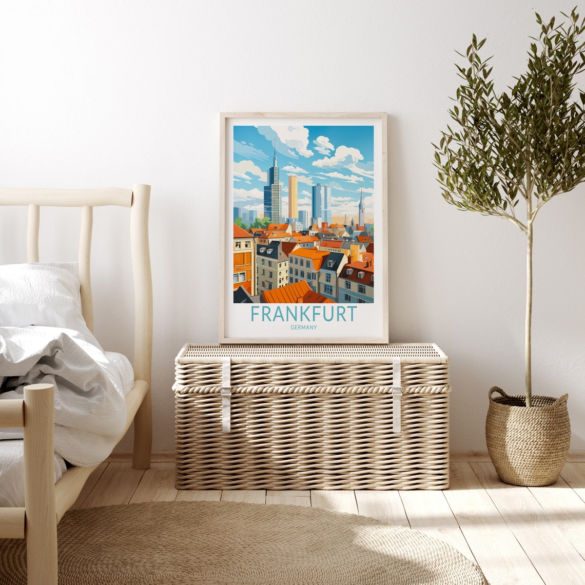 Frankfurt Germany Travel Poster Wall Art Frankfurt Germany Travel Poster Europe Travel Poster Frankfurt Germany Traveler Home Dcor - Image 3