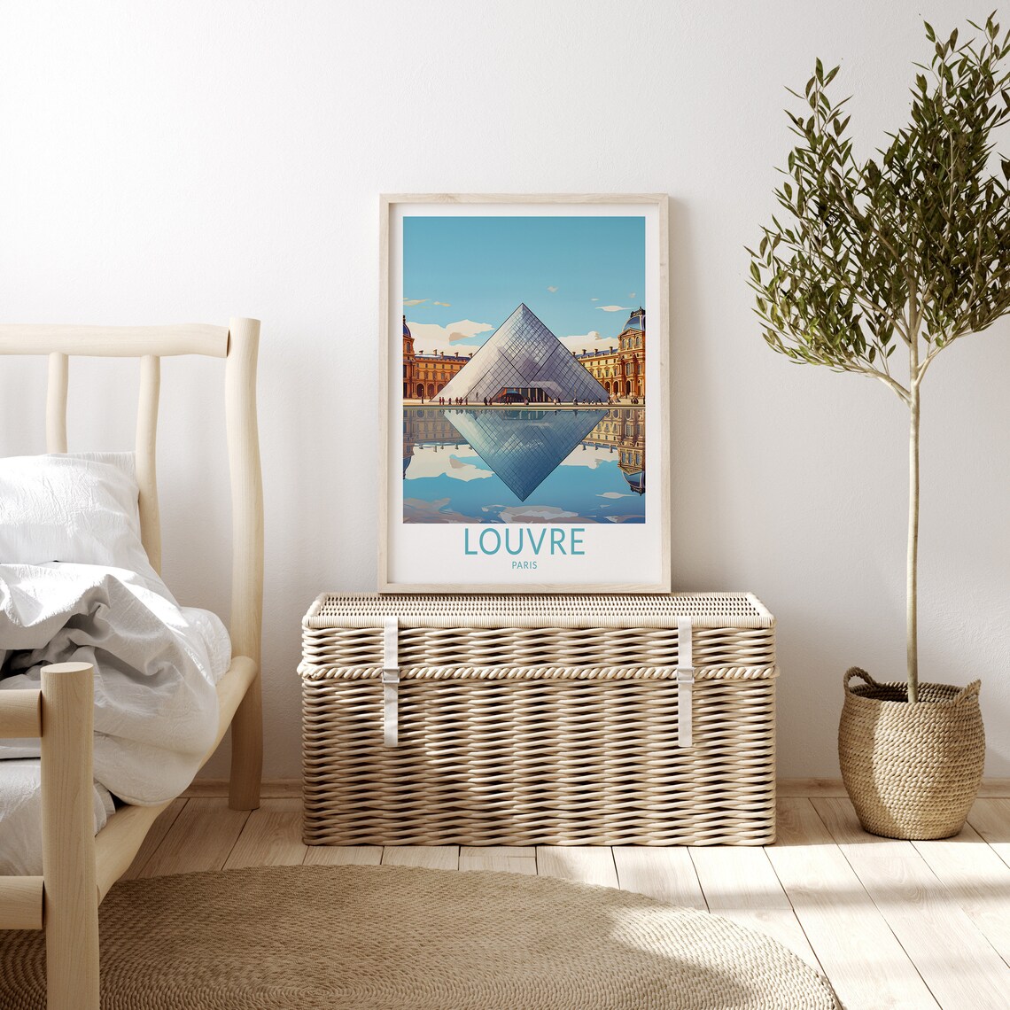 Louvre Paris Travel Poster, Museum Wall Art - Image 3
