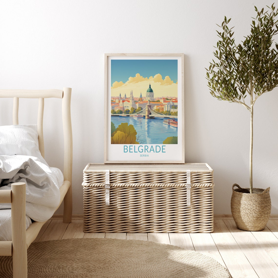 Belgrade Travel Poster Belgrade Serbia Travel Art Poster Home Decor Wall Art Belgrade Serbia City Travel Print Travel Gifts - Image 3