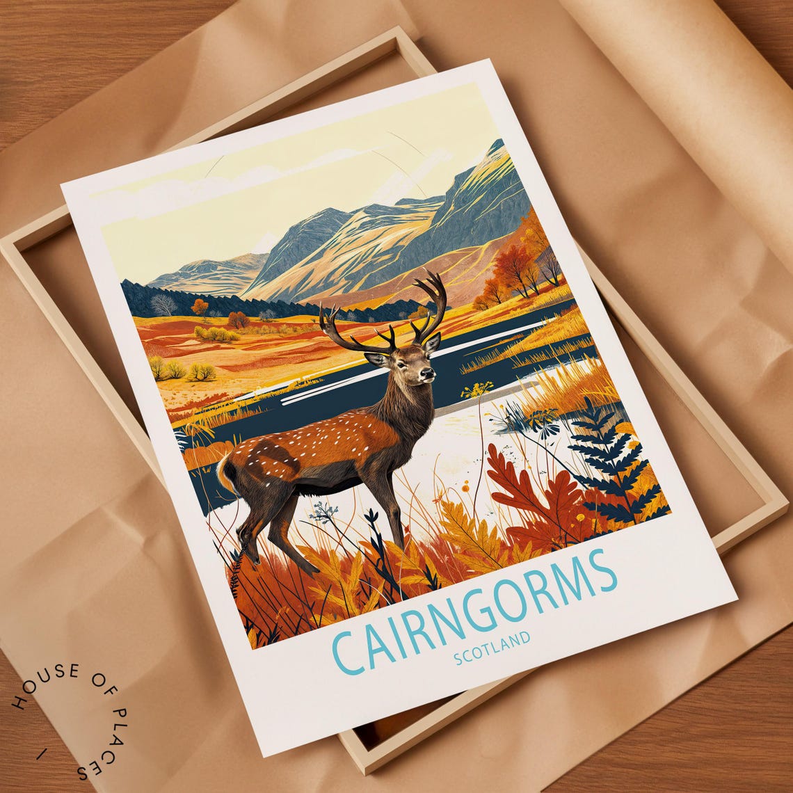 Cairngorms Scotland Travel Poster Scotland Travel Wall Art Cairngorms Poster City Personalised Gifts Birthday Present - Image 2