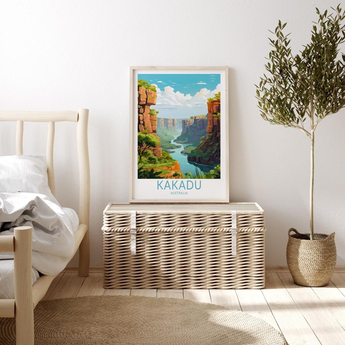 Kakadu Australia Sunlit Red Rock River Gorge Wilderness Poster - Image 3