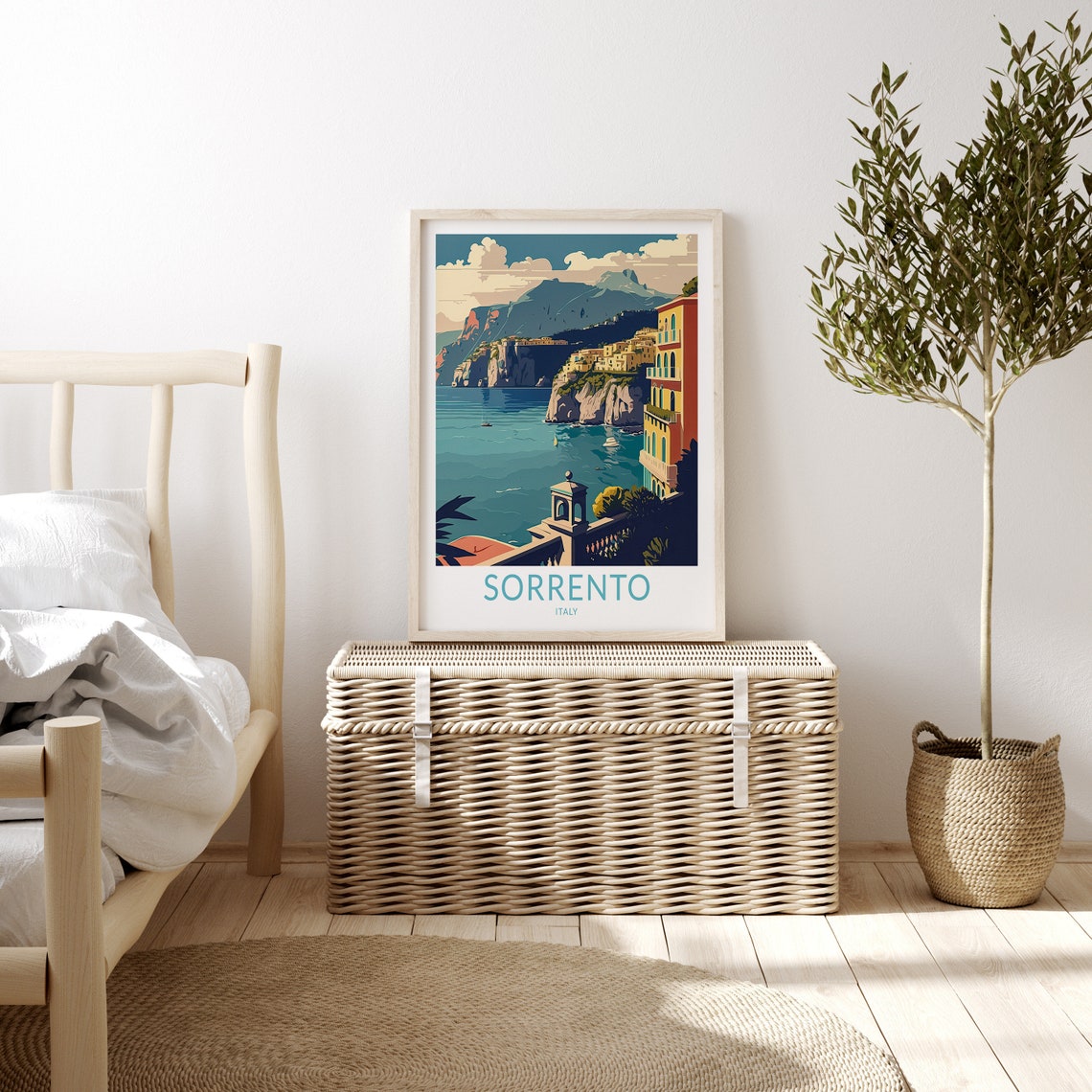 Sorrento Italy Coast Travel Print Sorrento Italy Travel Poster Print Sorrento Wall Art Italy Coast Travel Wall Decor - Image 3