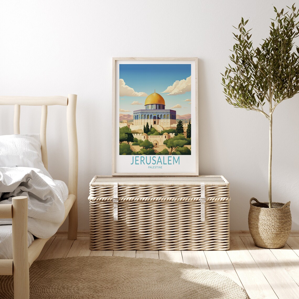 Jerusalem Palestine Travel Poster, Personal City Print - Image 3