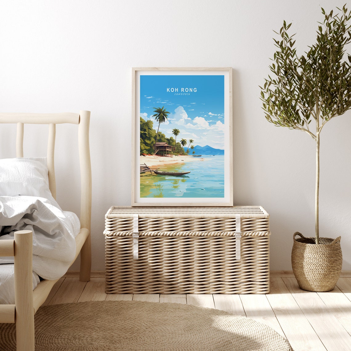 Koh Rong Cambodia Travel Print Cambodia Travel Art Wall Decor Koh Rong Cambodia Home Decor Wall Art Travel Poster Gifts - Image 3