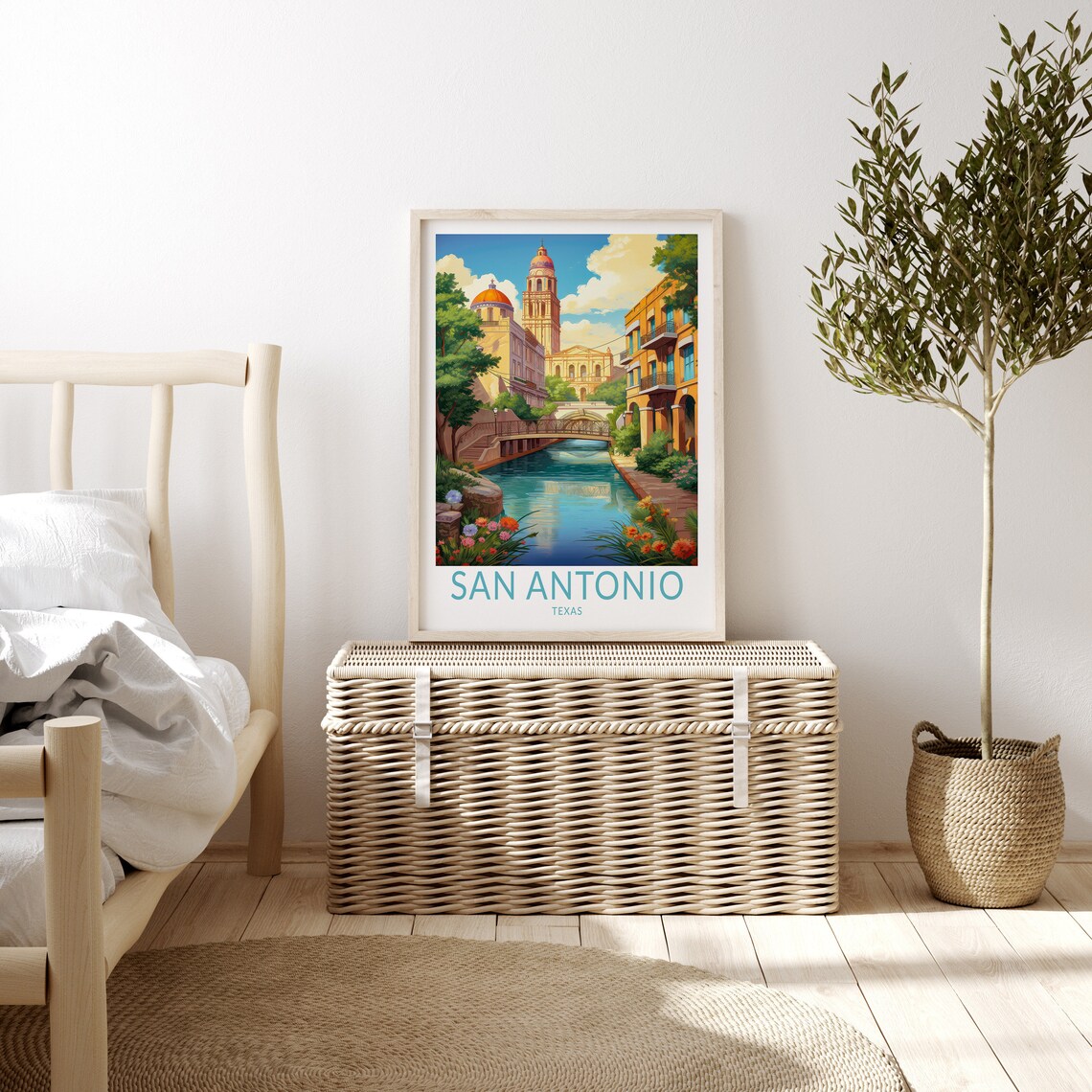 San Antonio Texas Travel Poster, Traveler Home Decor - Image 3