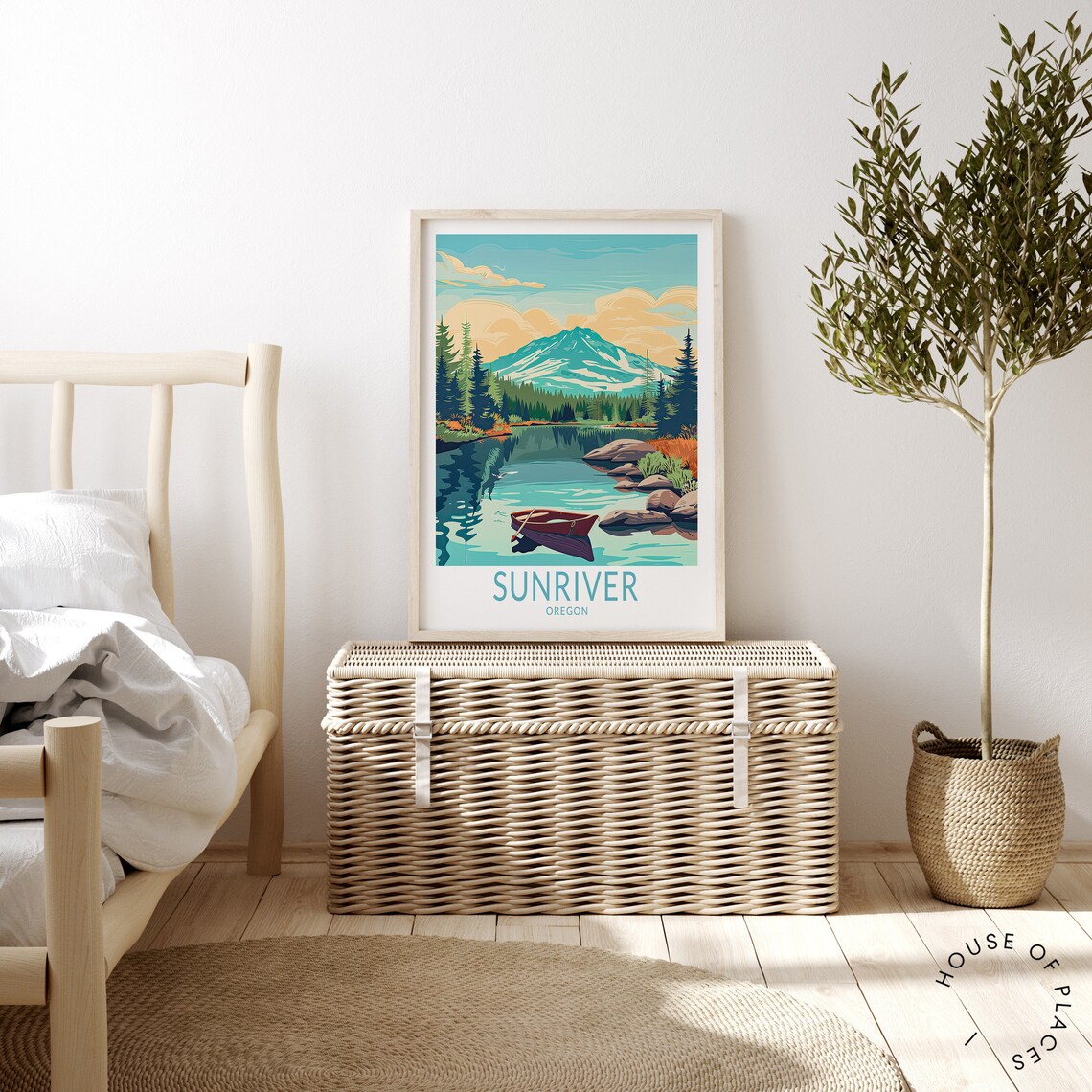 Sunriver Oregon Travel Poster, Oregon Wall Art - Image 4
