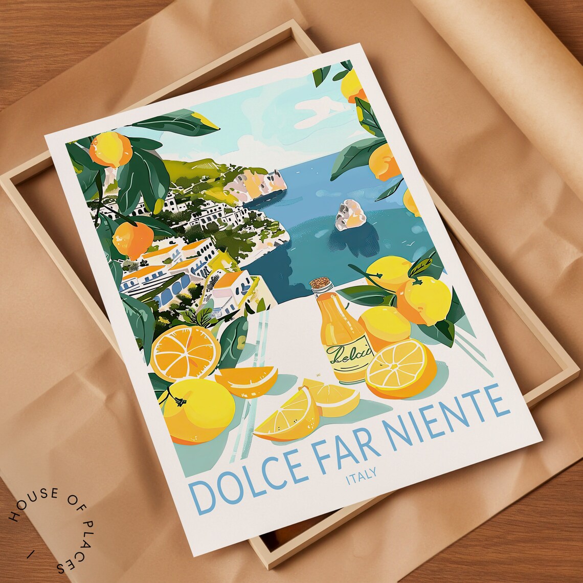 Dolce Far Niente Italy Amalfi Coast Lemon Grove Travel Poster - Image 2