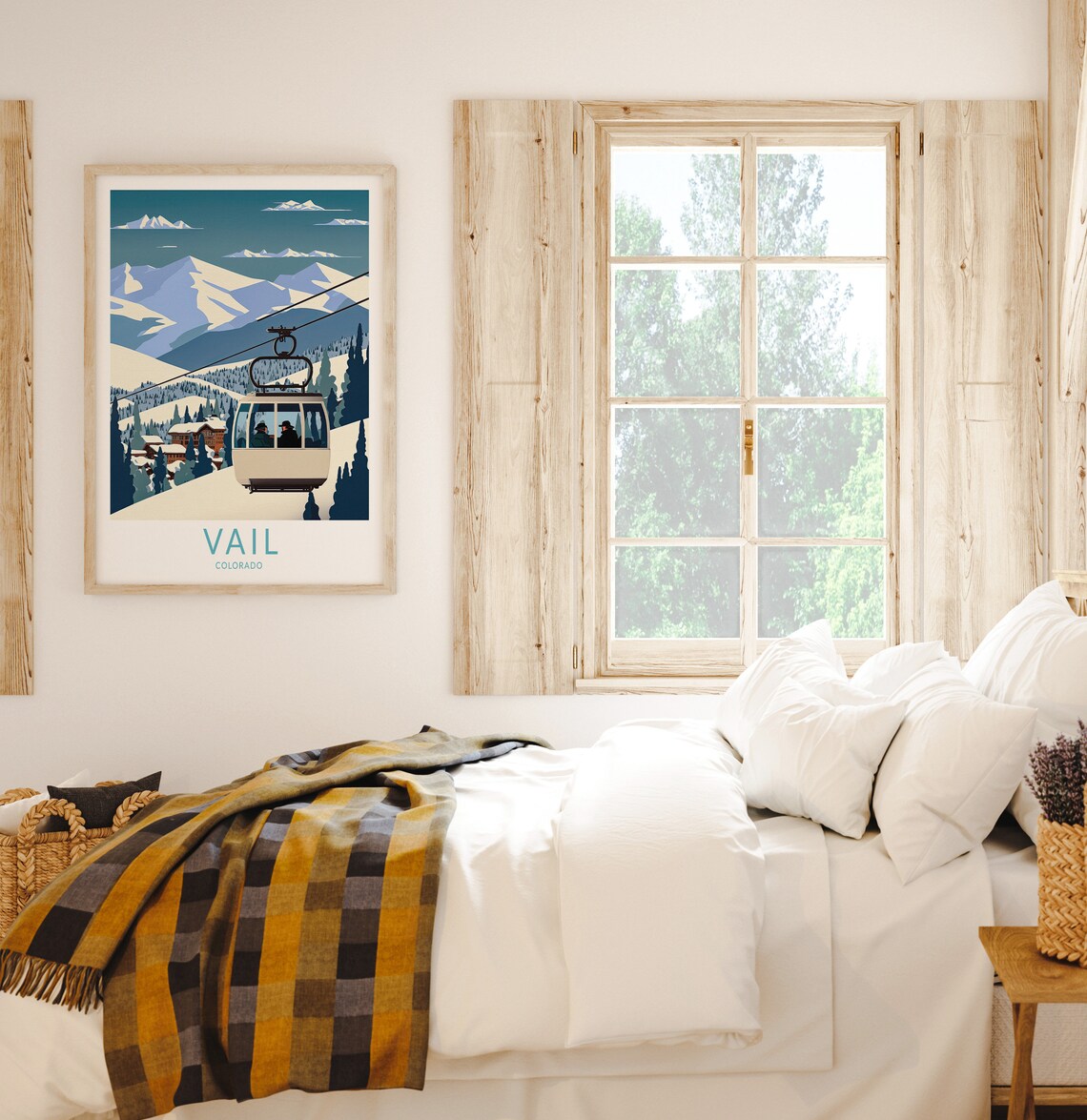 Vail Colorado Ski Travel Poster, Winter Travel Print - Image 2