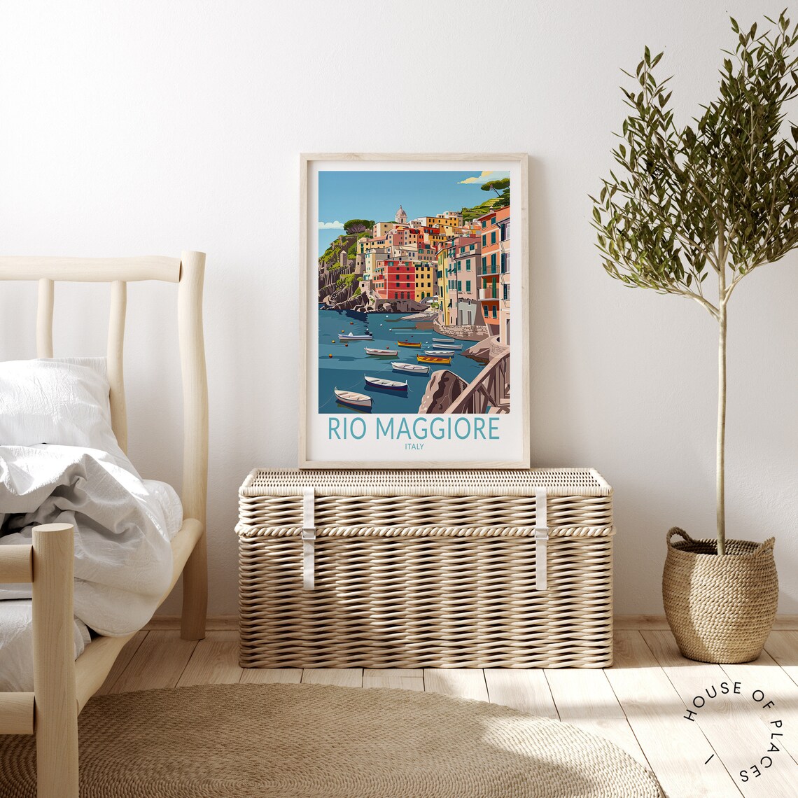 Rio Maggiore Italy Colorful Harbor Cinque Terre Travel Poster - Image 4