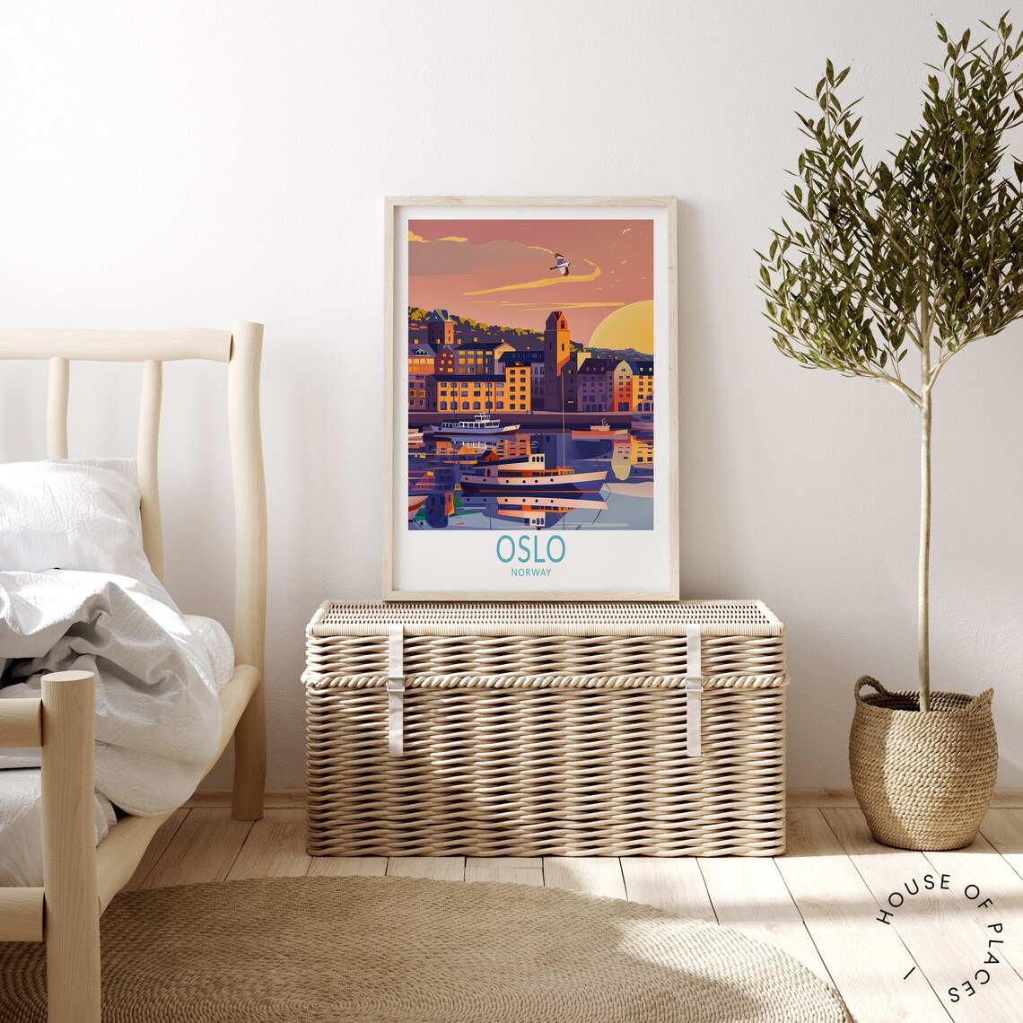 Oslo Travel Poster, Norway City Wall Art Print - Image 3