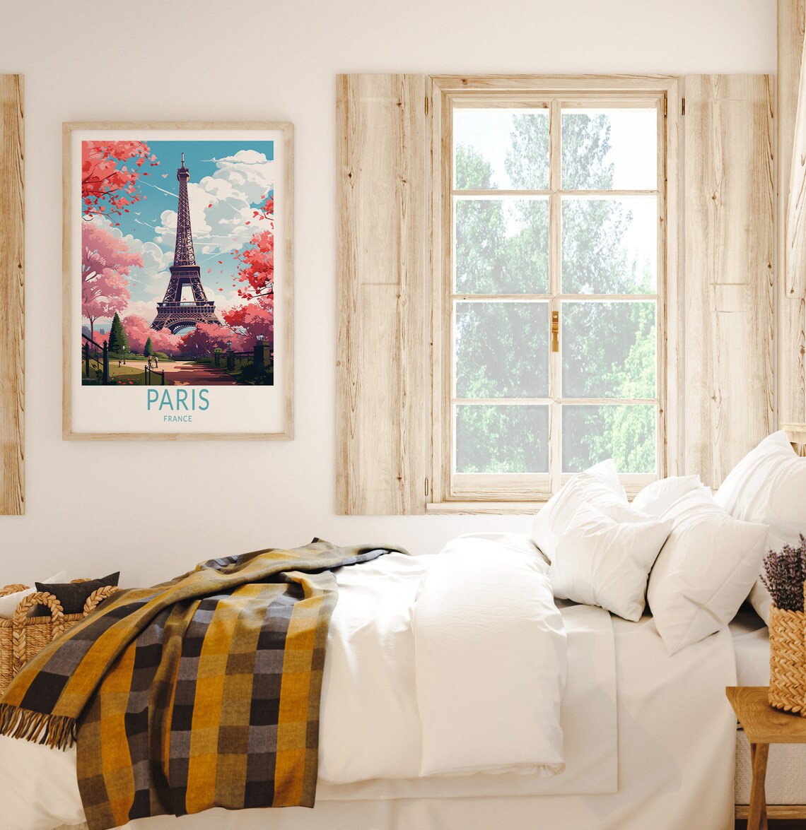 Paris Travel Poster, Eiffel Tower, France Decor - Image 2