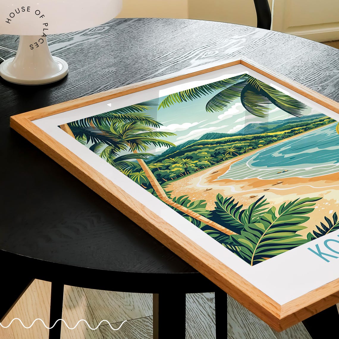 Koh Samui Thailand Tropical Beach Palm Grove Turquoise Water Poster - Image 3