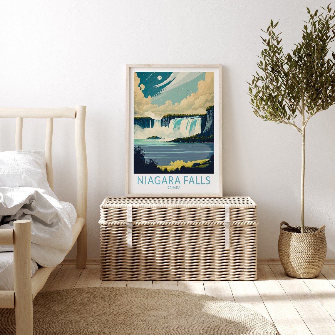Niagara Falls Travel Poster, USA Canada Travel Poster - Image 3