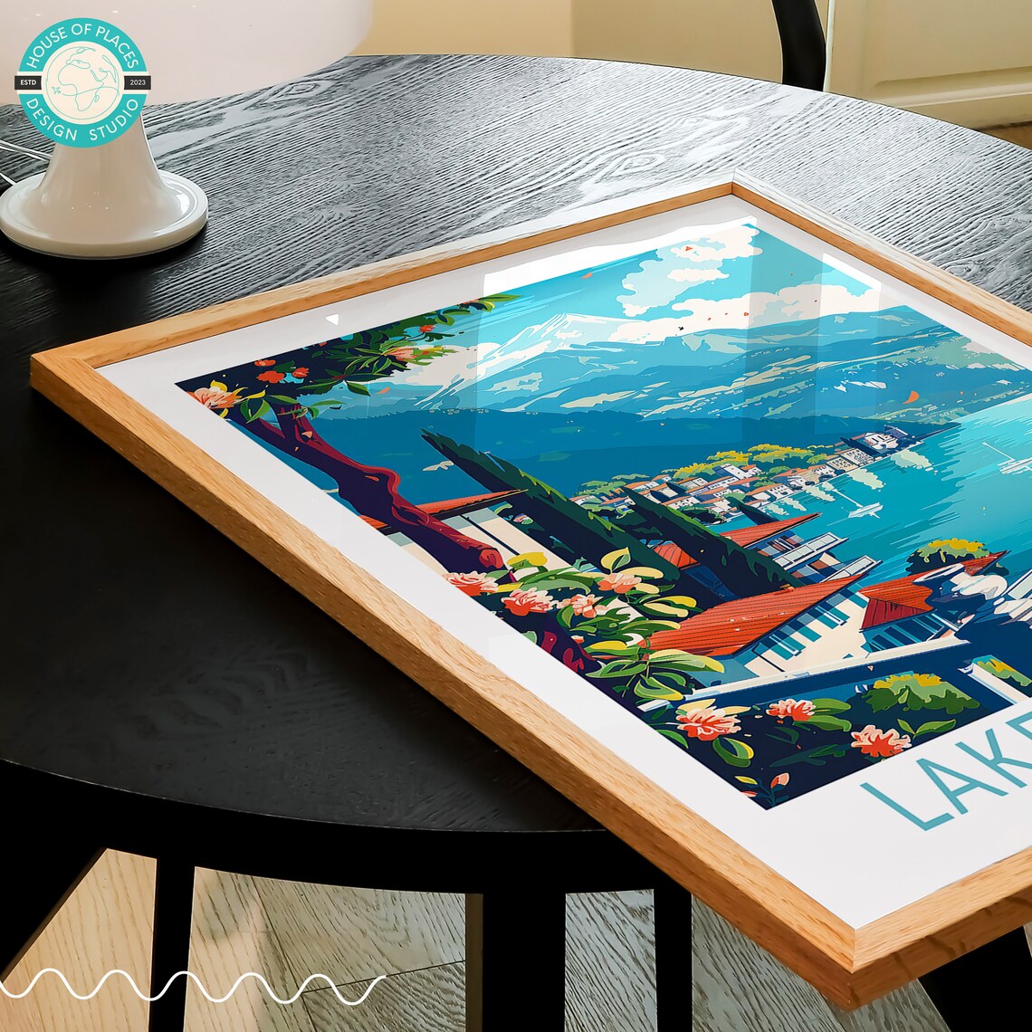 Lake Lugano Switzerland Travel Poster, Wall Art Print - Image 3