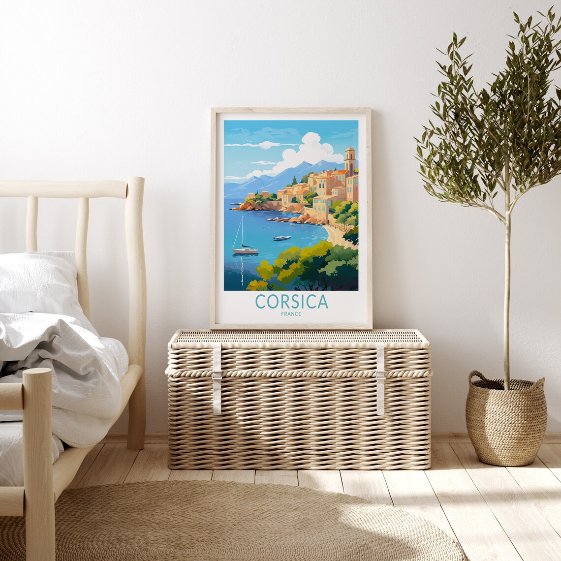 Corsica, France Coast Travel Poster, Cote D Azur - Image 3