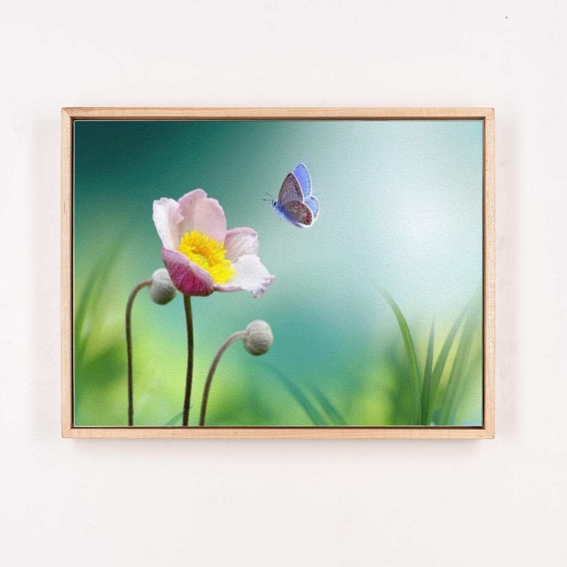 Elegant Flower And Butterfly Decorative Wall Art Large Wall Art Flower Print Housewarming Gifts Flower Wall Art - Image 4