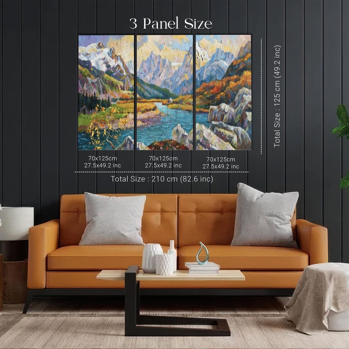 Caucasus Mountains View Oil Painting Style Decorative Wall Art Nature Wall Decor Nature Decor Nature Art - Image 2