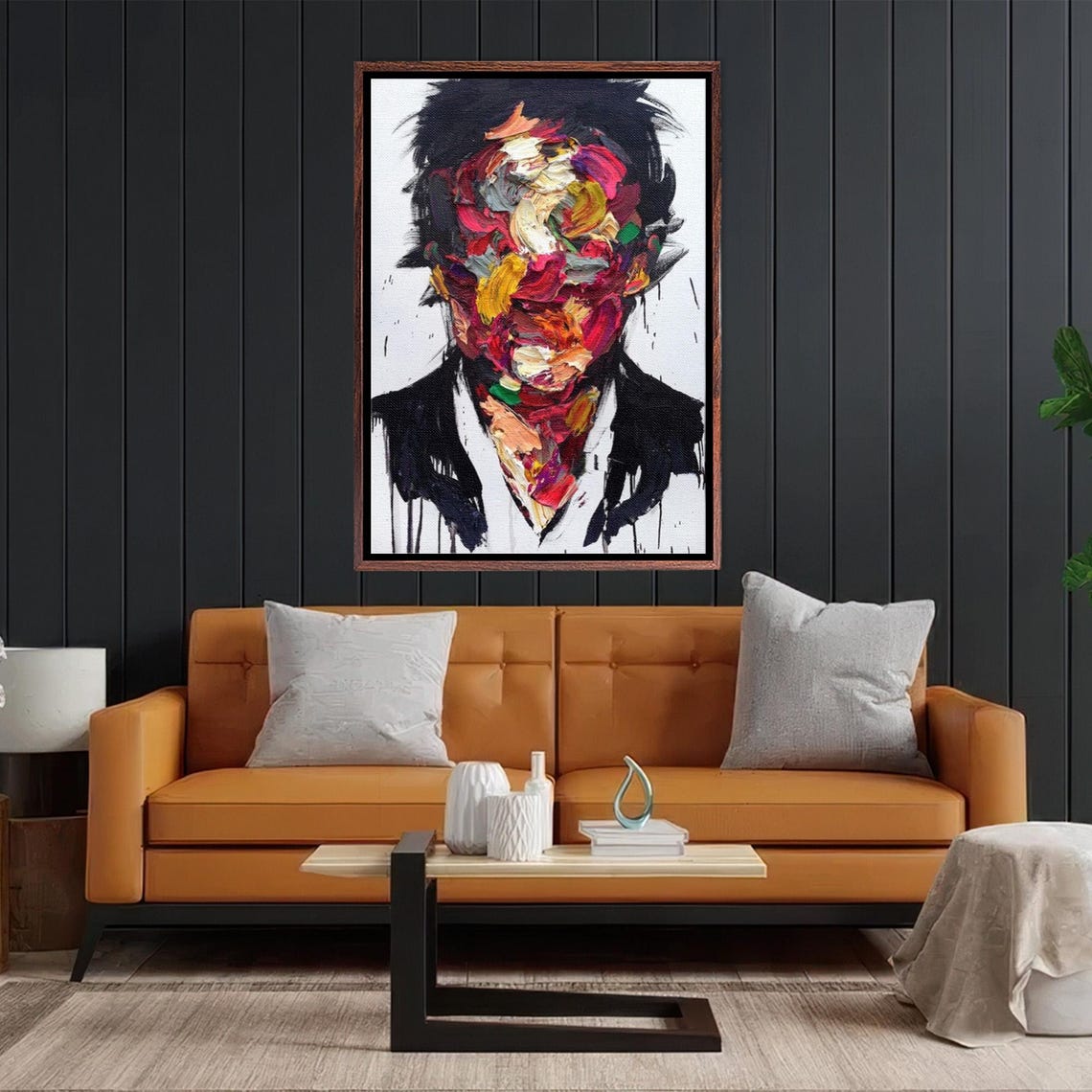 Abstract Face Painting With Bold Colorful Brushstrokes Poster - Image 2