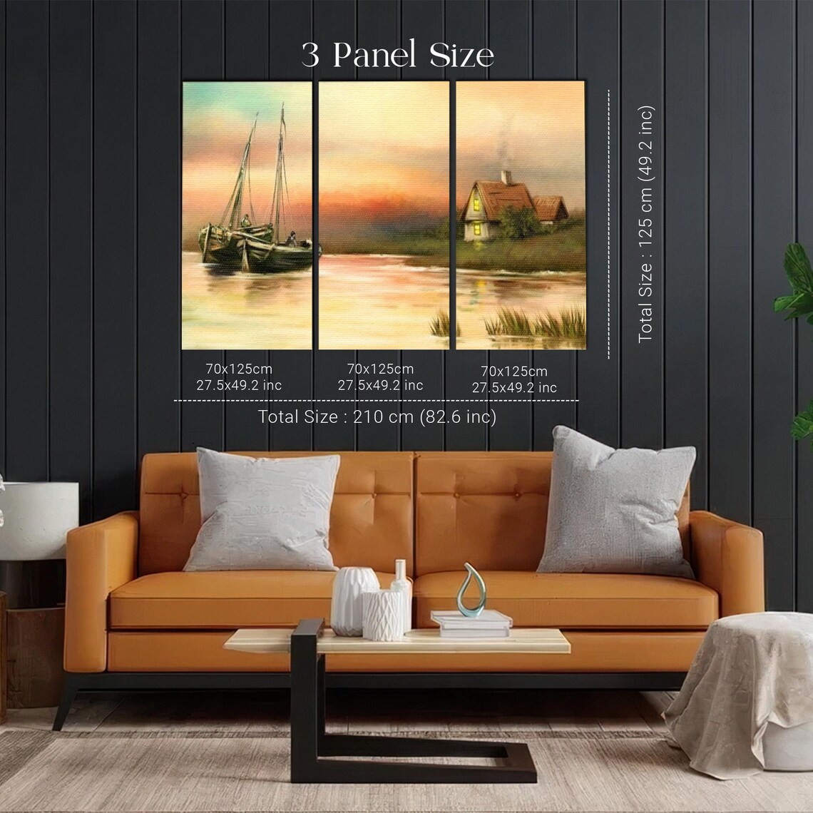 Fishing Boats at Sunset Beside a Quiet Lakeside Cabin Poster - Image 2