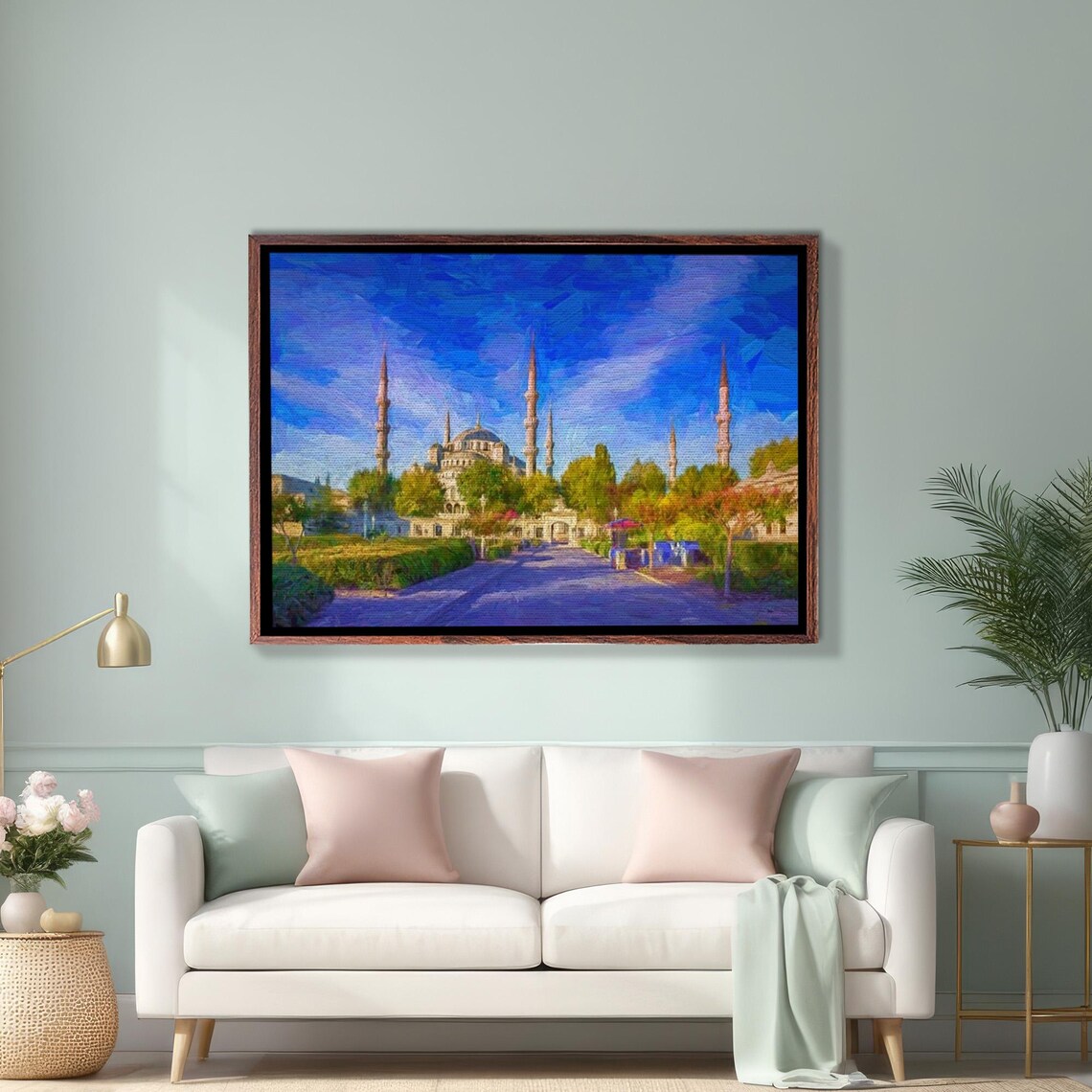 Blue Mosque Sultan Ahmed Mosque Istanbul Turkey Painting Poster