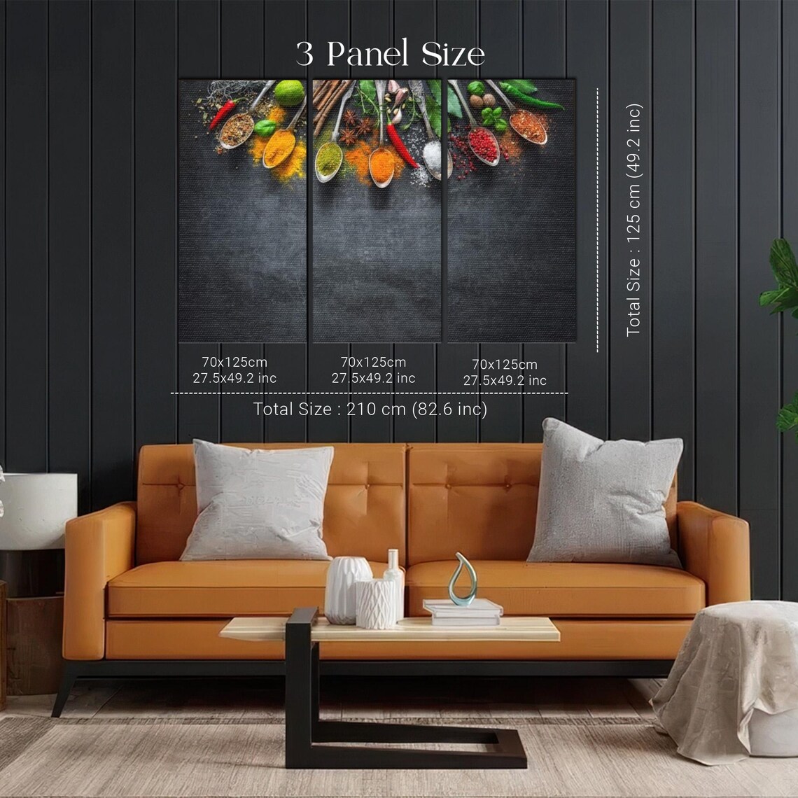 Colorful Spices In Spoons On Dark Background Kitchen Food Poster - Image 2