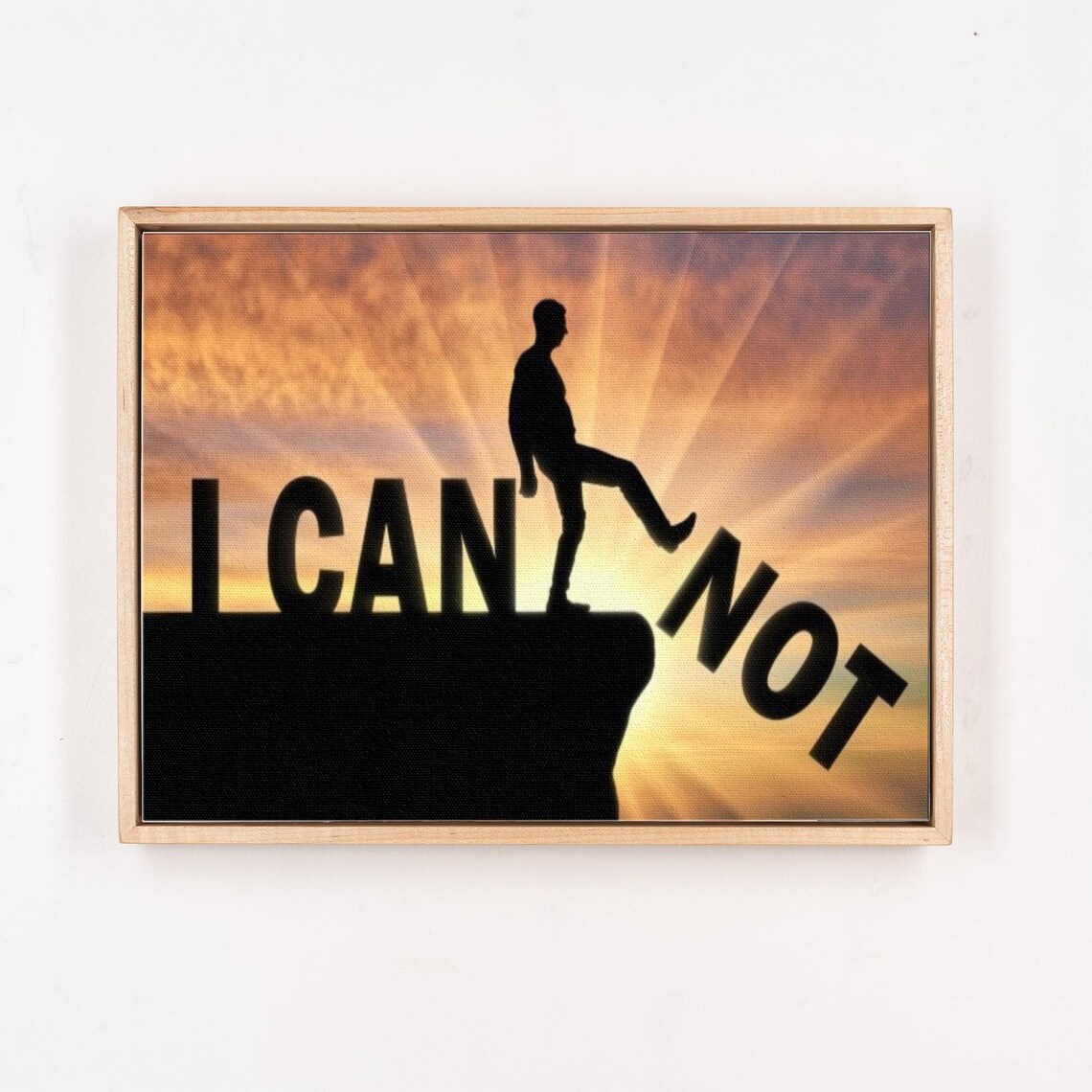 I Can Kick Away Not Motivational Silhouette Sunset Quote Poster - Image 4