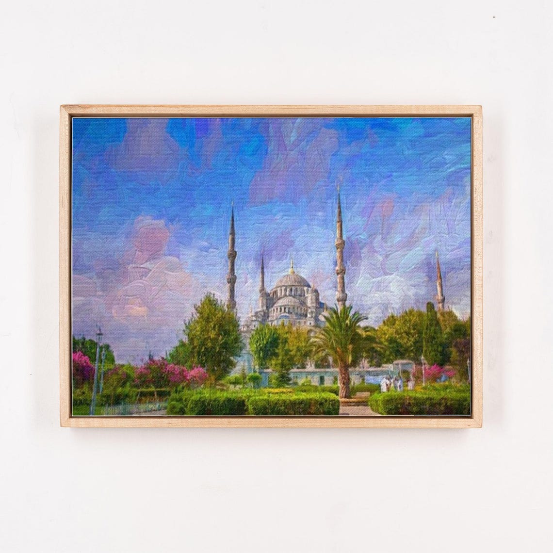 Blue Mosque Istanbul Six Minarets Colorful Impressionist Poster - Image 4