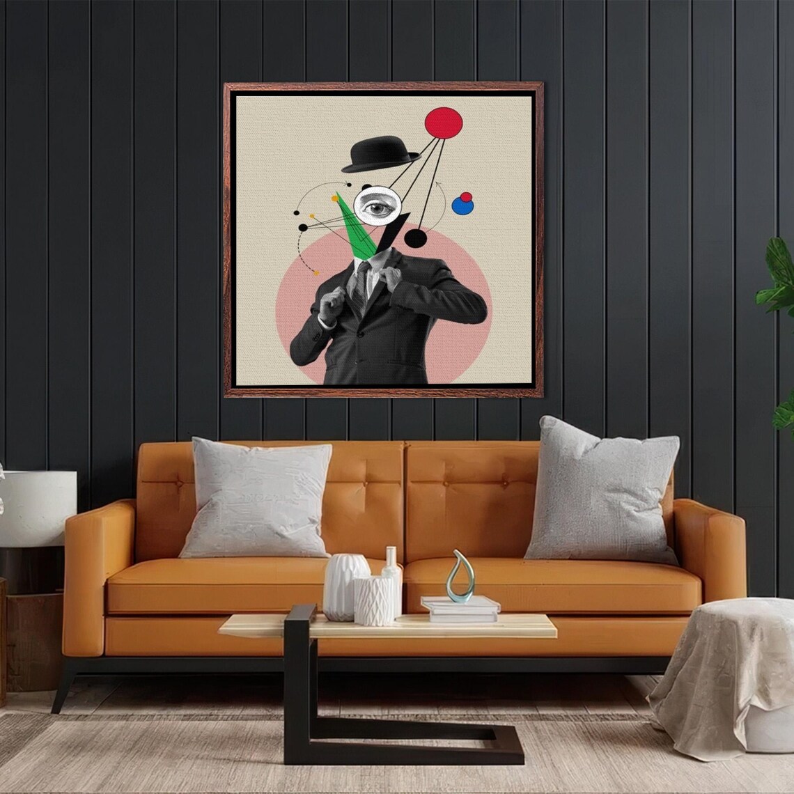 Pop Art Print Coffee Drinking Comic Book Hero Surreal Print Framed Wall Art Large Wall Art Surreal Modern Wall Decor - Image 2