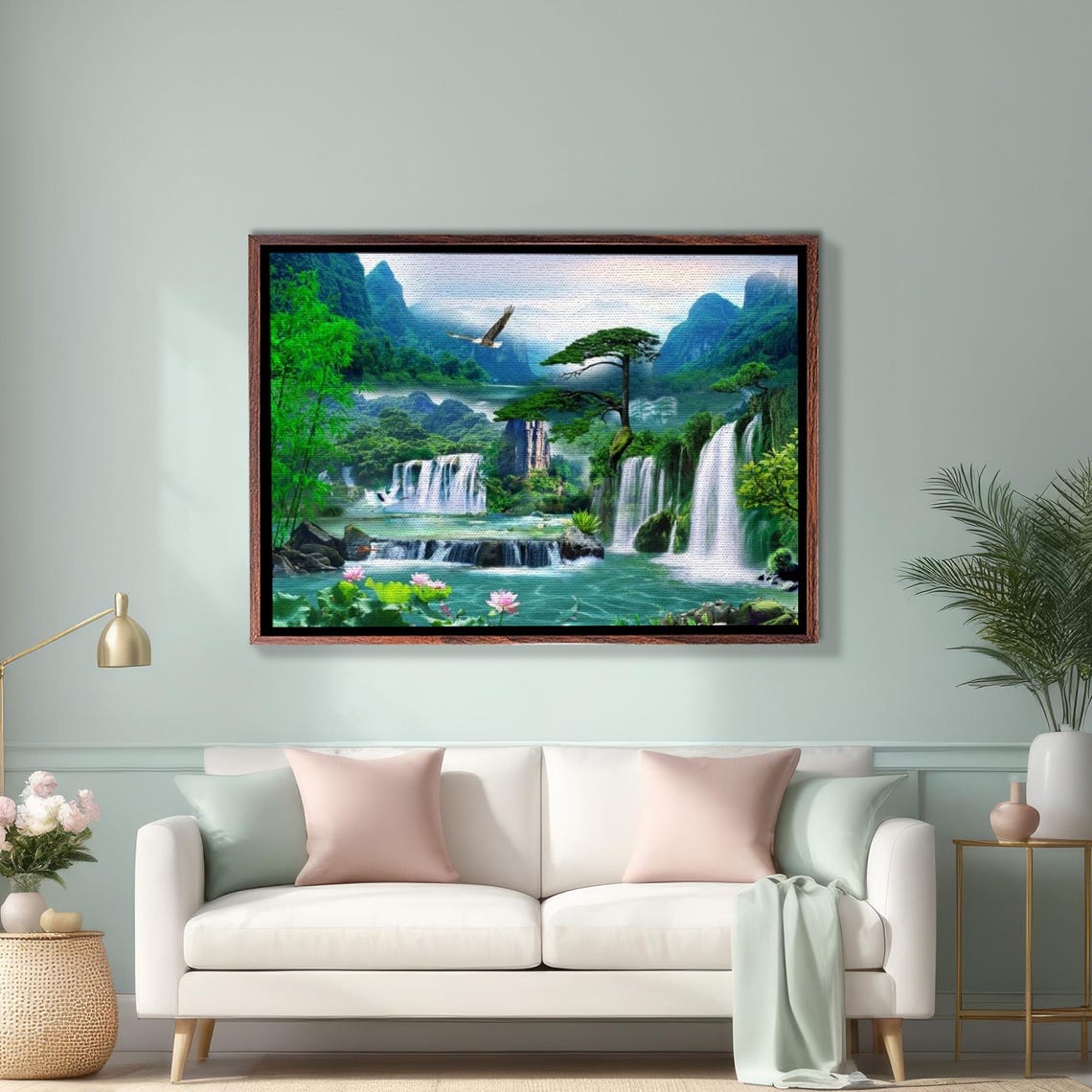 Waterfall View Decorative Wall Art Nature Decor Nature Wall Decor Nature Wall Decor Nature Art