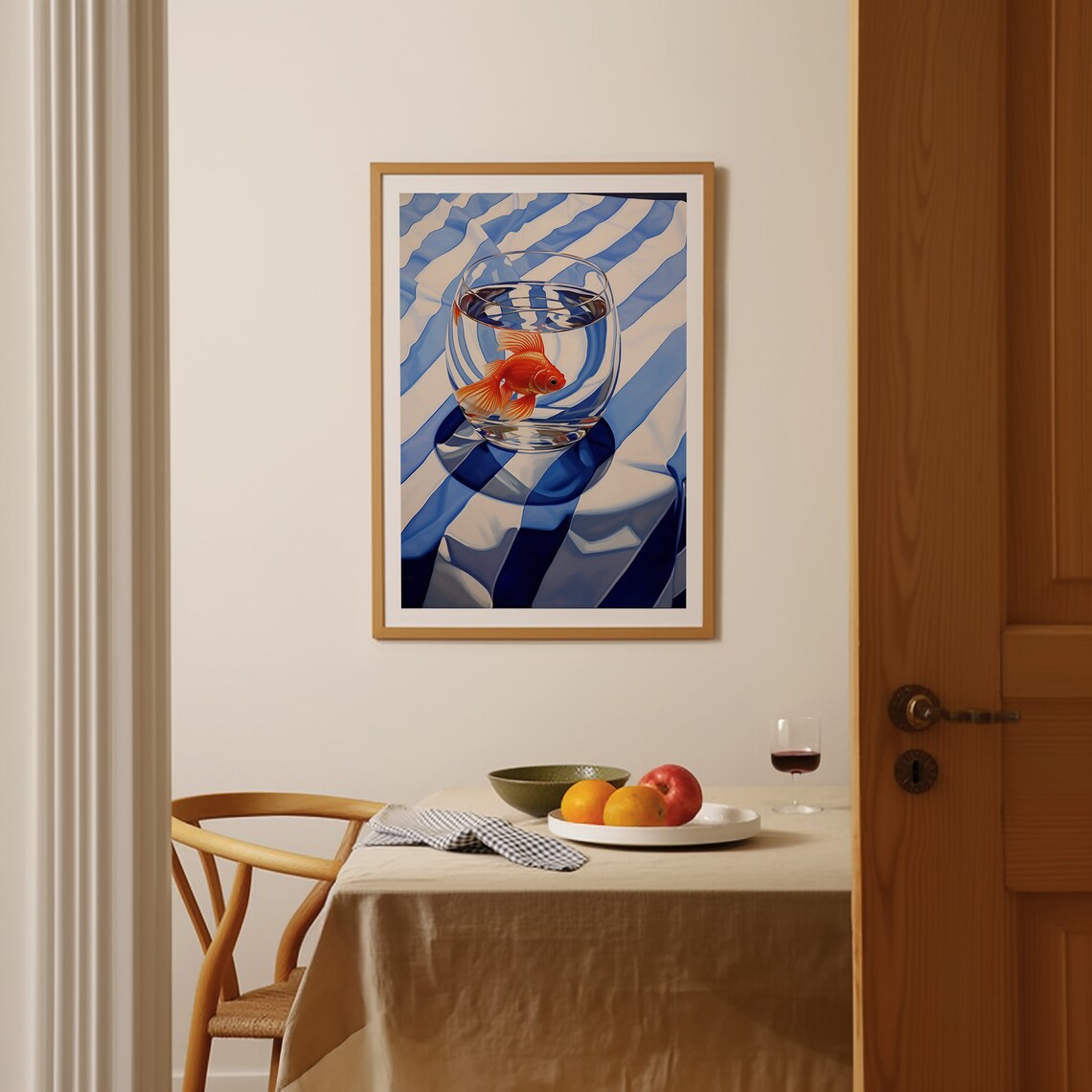 Fish In A Glass Modern Kitchen Art Print - Image 2