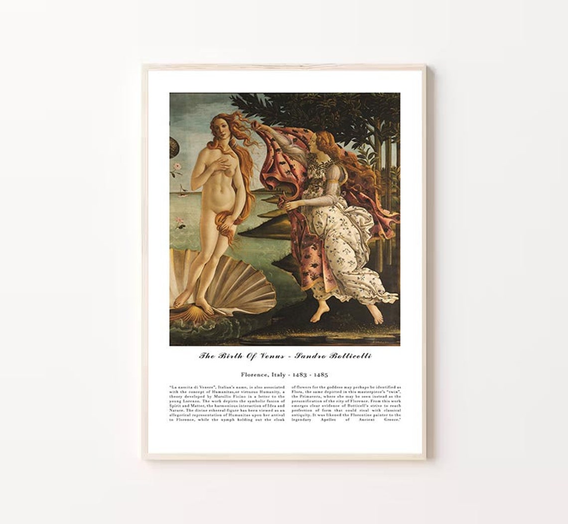 Sandro Botticelli Birth of Venus Detail Renaissance Art Poster