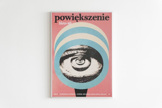 Blow Up Antonioni 1966 Polish Movie Poster Spiral Eye Cinema Art