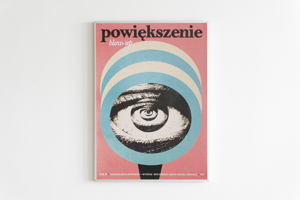 Blow Up Antonioni 1966 Polish Movie Poster Spiral Eye Cinema Art