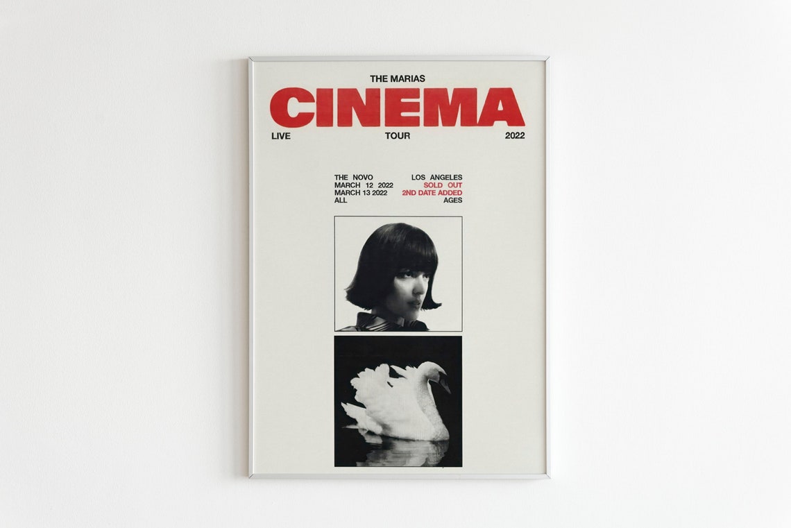The Marias Cinema Poster Album Cover Poster Music Gift Tour Merch Album Art The Marias Fan Art The Marias Retro Print