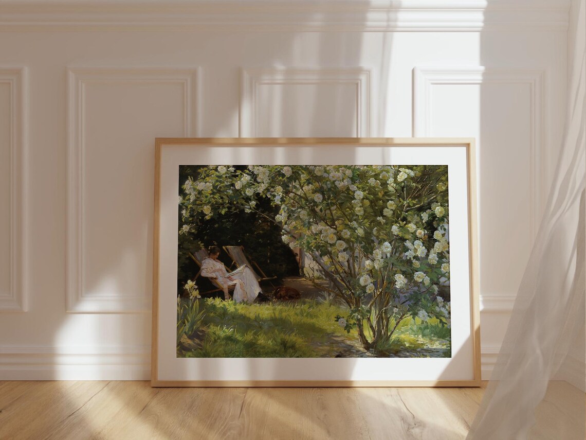 Rose Garden Vintage Art Print Vintage Painting Wall Art Oil Painting Print Impressionist Floral Art A 15 - Image 2